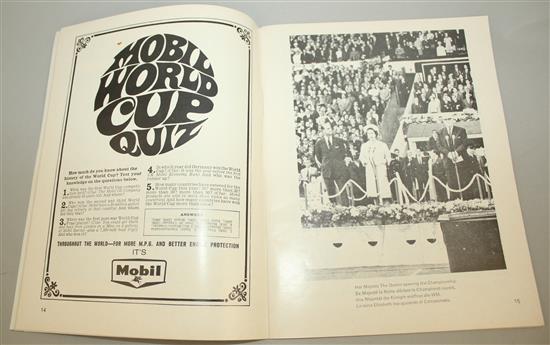 England International football programmes-